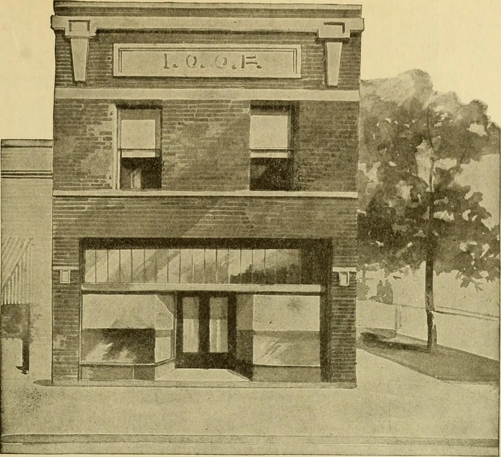 An illustration from Radford's brick houses and how to build them : a standard collection of new, original, and artistic designs for brick houses, apartments, stores and flats, garages, etc. ; together with complete instruction in the manufacture of brick and its practical uses as a building material selected and compiled by William A. Radford ... Every plan designed and executed by a corps of licensed architects of the highest professional standing, assisted by a staff of expert draftsmen. Over 300 designs and details., 1912, leaf 202