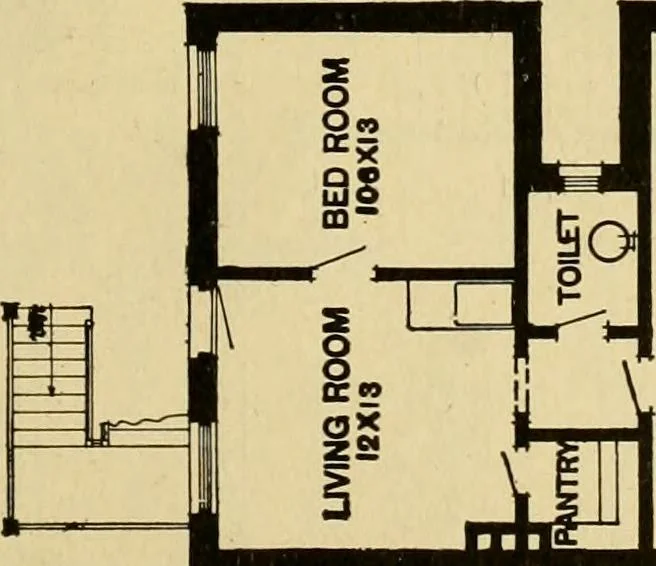 An illustration from Radford's brick houses and how to build them : a standard collection of new, original, and artistic designs for brick houses, apartments, stores and flats, garages, etc. ; together with complete instruction in the manufacture of brick and its practical uses as a building material selected and compiled by William A. Radford ... Every plan designed and executed by a corps of licensed architects of the highest professional standing, assisted by a staff of expert draftsmen. Over 300 designs and details., 1912, leaf 204