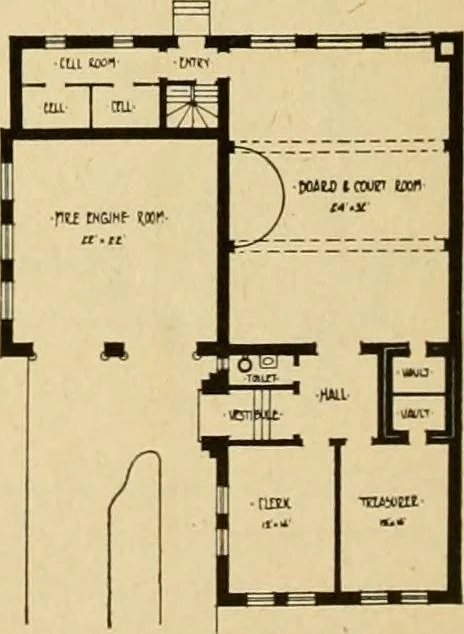 An illustration from Radford's brick houses and how to build them : a standard collection of new, original, and artistic designs for brick houses, apartments, stores and flats, garages, etc. ; together with complete instruction in the manufacture of brick and its practical uses as a building material selected and compiled by William A. Radford ... Every plan designed and executed by a corps of licensed architects of the highest professional standing, assisted by a staff of expert draftsmen. Over 300 designs and details., 1912, leaf 215