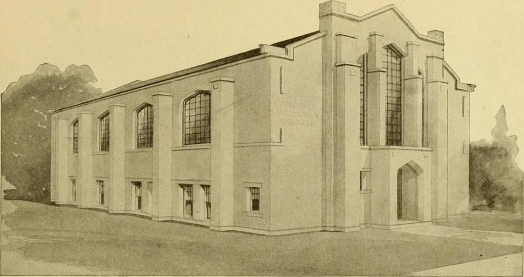 An illustration from Radford's brick houses and how to build them : a standard collection of new, original, and artistic designs for brick houses, apartments, stores and flats, garages, etc. ; together with complete instruction in the manufacture of brick and its practical uses as a building material selected and compiled by William A. Radford ... Every plan designed and executed by a corps of licensed architects of the highest professional standing, assisted by a staff of expert draftsmen. Over 300 designs and details., 1912, leaf 218