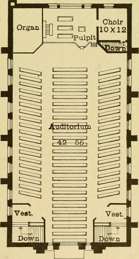 An illustration from Radford's brick houses and how to build them : a standard collection of new, original, and artistic designs for brick houses, apartments, stores and flats, garages, etc. ; together with complete instruction in the manufacture of brick and its practical uses as a building material selected and compiled by William A. Radford ... Every plan designed and executed by a corps of licensed architects of the highest professional standing, assisted by a staff of expert draftsmen. Over 300 designs and details., 1912, leaf 218