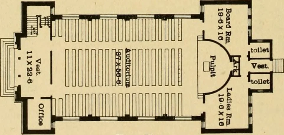 An illustration from Radford's brick houses and how to build them : a standard collection of new, original, and artistic designs for brick houses, apartments, stores and flats, garages, etc. ; together with complete instruction in the manufacture of brick and its practical uses as a building material selected and compiled by William A. Radford ... Every plan designed and executed by a corps of licensed architects of the highest professional standing, assisted by a staff of expert draftsmen. Over 300 designs and details., 1912, leaf 219
