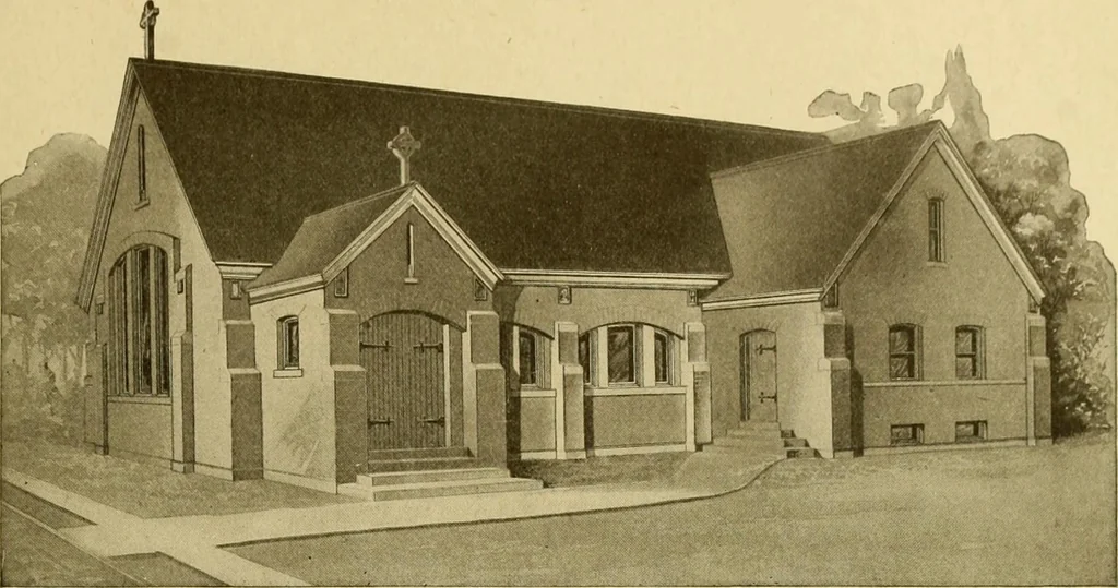 An illustration from Radford's brick houses and how to build them : a standard collection of new, original, and artistic designs for brick houses, apartments, stores and flats, garages, etc. ; together with complete instruction in the manufacture of brick and its practical uses as a building material selected and compiled by William A. Radford ... Every plan designed and executed by a corps of licensed architects of the highest professional standing, assisted by a staff of expert draftsmen. Over 300 designs and details., 1912, leaf 220