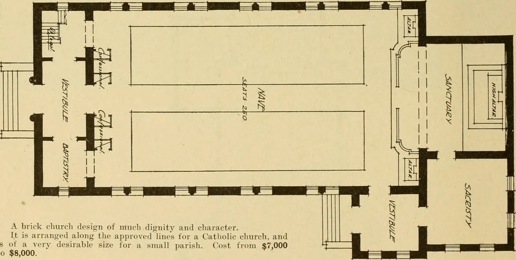 An illustration from Radford's brick houses and how to build them : a standard collection of new, original, and artistic designs for brick houses, apartments, stores and flats, garages, etc. ; together with complete instruction in the manufacture of brick and its practical uses as a building material selected and compiled by William A. Radford ... Every plan designed and executed by a corps of licensed architects of the highest professional standing, assisted by a staff of expert draftsmen. Over 300 designs and details., 1912, leaf 221
