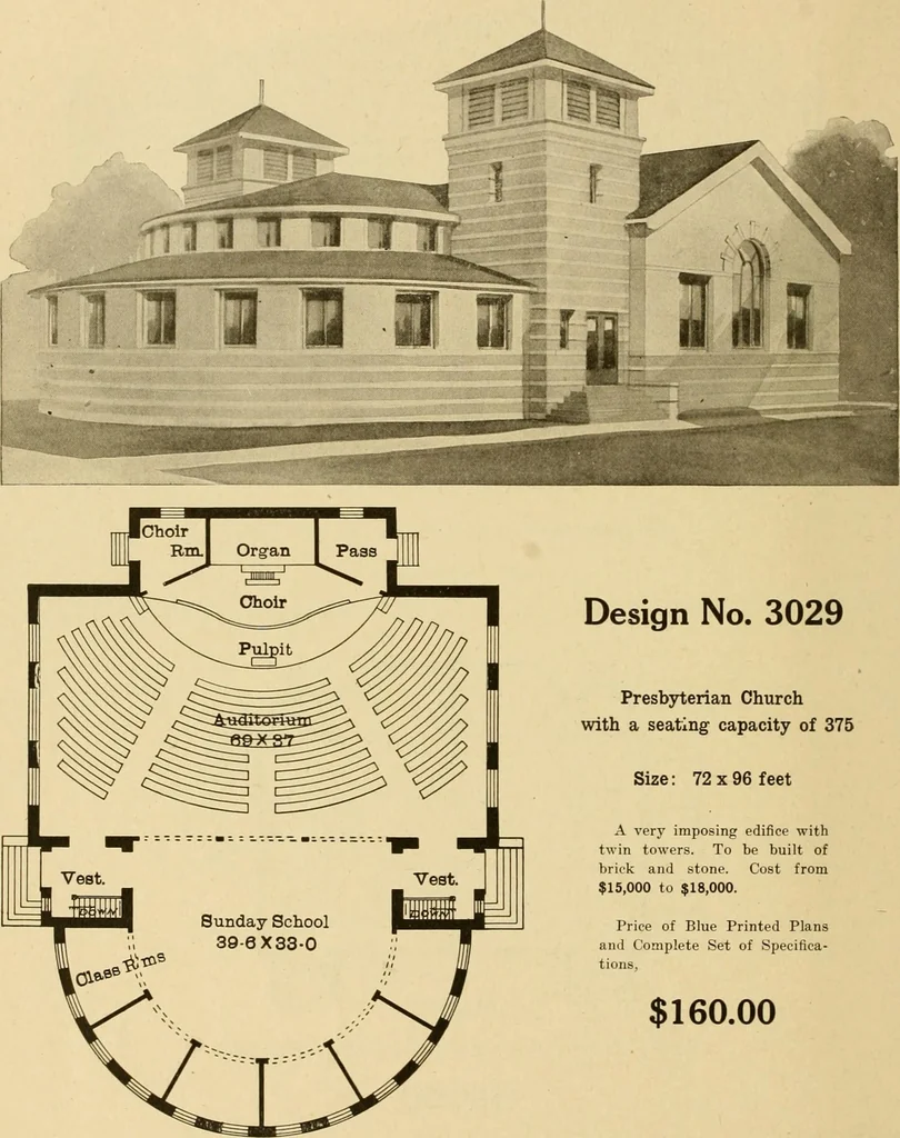An illustration from Radford's brick houses and how to build them : a standard collection of new, original, and artistic designs for brick houses, apartments, stores and flats, garages, etc. ; together with complete instruction in the manufacture of brick and its practical uses as a building material selected and compiled by William A. Radford ... Every plan designed and executed by a corps of licensed architects of the highest professional standing, assisted by a staff of expert draftsmen. Over 300 designs and details., 1912, leaf 225