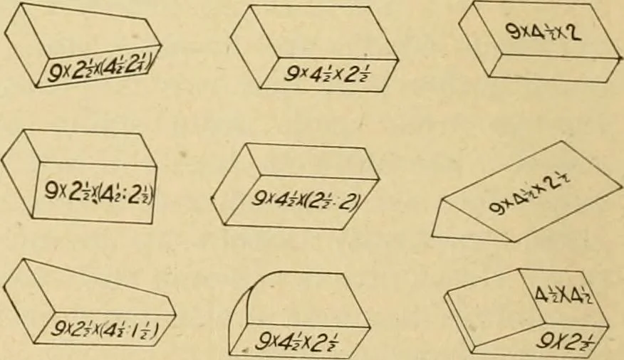 An illustration from Radford's brick houses and how to build them : a standard collection of new, original, and artistic designs for brick houses, apartments, stores and flats, garages, etc. ; together with complete instruction in the manufacture of brick and its practical uses as a building material selected and compiled by William A. Radford ... Every plan designed and executed by a corps of licensed architects of the highest professional standing, assisted by a staff of expert draftsmen. Over 300 designs and details., 1912, leaf 25