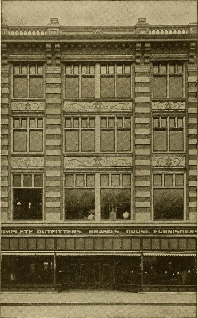 An illustration from Radford's brick houses and how to build them : a standard collection of new, original, and artistic designs for brick houses, apartments, stores and flats, garages, etc. ; together with complete instruction in the manufacture of brick and its practical uses as a building material selected and compiled by William A. Radford ... Every plan designed and executed by a corps of licensed architects of the highest professional standing, assisted by a staff of expert draftsmen. Over 300 designs and details., 1912, leaf 27