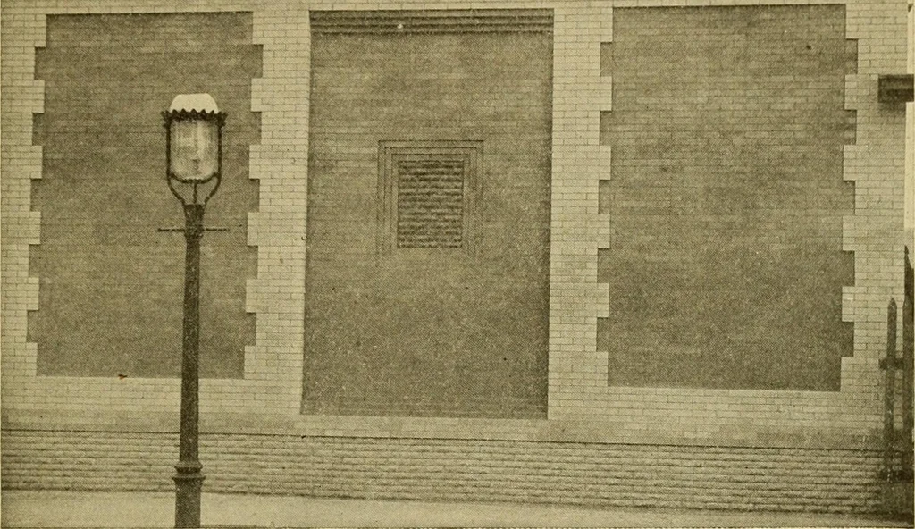 An illustration from Radford's brick houses and how to build them : a standard collection of new, original, and artistic designs for brick houses, apartments, stores and flats, garages, etc. ; together with complete instruction in the manufacture of brick and its practical uses as a building material selected and compiled by William A. Radford ... Every plan designed and executed by a corps of licensed architects of the highest professional standing, assisted by a staff of expert draftsmen. Over 300 designs and details., 1912, leaf 30