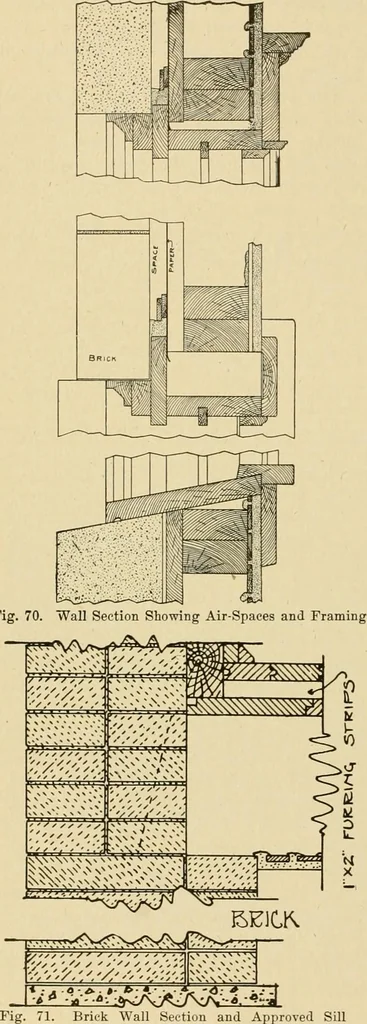 An illustration from Radford's brick houses and how to build them : a standard collection of new, original, and artistic designs for brick houses, apartments, stores and flats, garages, etc. ; together with complete instruction in the manufacture of brick and its practical uses as a building material selected and compiled by William A. Radford ... Every plan designed and executed by a corps of licensed architects of the highest professional standing, assisted by a staff of expert draftsmen. Over 300 designs and details., 1912, leaf 79