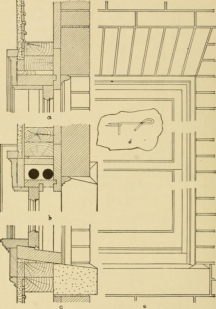 An illustration from Radford's brick houses and how to build them : a standard collection of new, original, and artistic designs for brick houses, apartments, stores and flats, garages, etc. ; together with complete instruction in the manufacture of brick and its practical uses as a building material selected and compiled by William A. Radford ... Every plan designed and executed by a corps of licensed architects of the highest professional standing, assisted by a staff of expert draftsmen. Over 300 designs and details., 1912, leaf 81