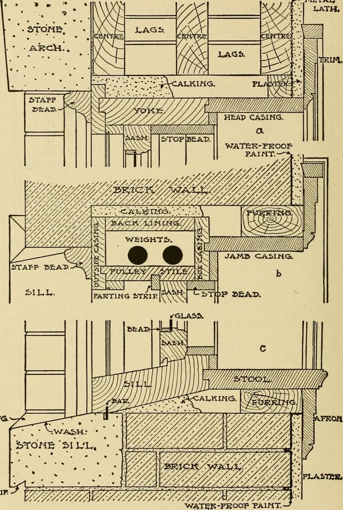 An illustration from Radford's brick houses and how to build them : a standard collection of new, original, and artistic designs for brick houses, apartments, stores and flats, garages, etc. ; together with complete instruction in the manufacture of brick and its practical uses as a building material selected and compiled by William A. Radford ... Every plan designed and executed by a corps of licensed architects of the highest professional standing, assisted by a staff of expert draftsmen. Over 300 designs and details., 1912, leaf 93