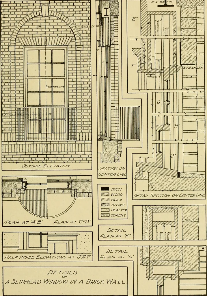 An illustration from Radford's brick houses and how to build them : a standard collection of new, original, and artistic designs for brick houses, apartments, stores and flats, garages, etc. ; together with complete instruction in the manufacture of brick and its practical uses as a building material selected and compiled by William A. Radford ... Every plan designed and executed by a corps of licensed architects of the highest professional standing, assisted by a staff of expert draftsmen. Over 300 designs and details., 1912, leaf 94
