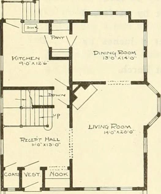 An illustration from Radford's combined house and barn plan book, 1908, leaf 101