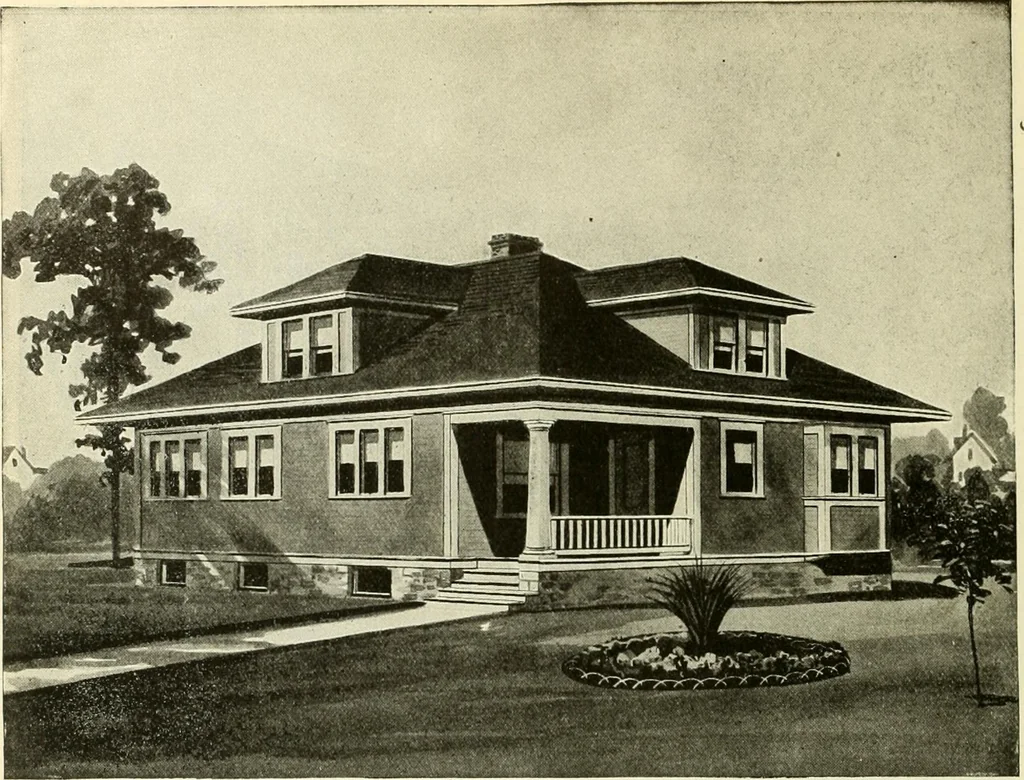 An illustration from Radford's combined house and barn plan book, 1908, leaf 103