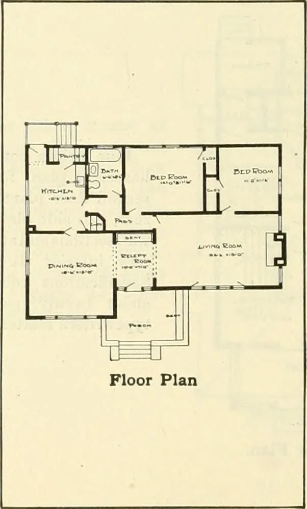 An illustration from Radford's combined house and barn plan book, 1908, leaf 107