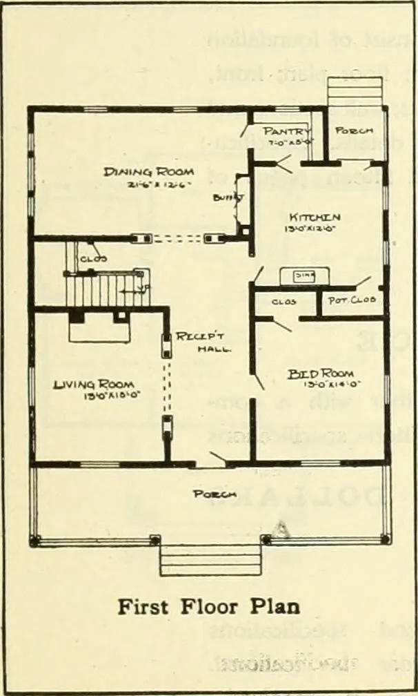 An illustration from Radford's combined house and barn plan book, 1908, leaf 108