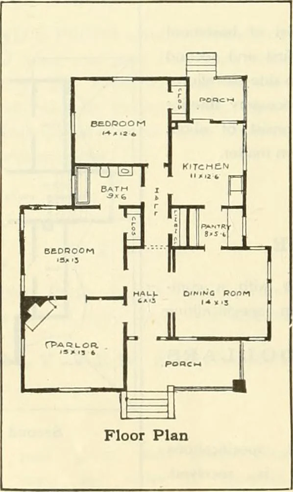 An illustration from Radford's combined house and barn plan book, 1908, leaf 109