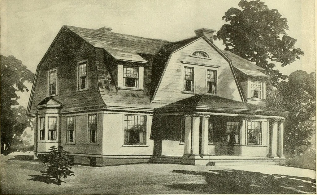 An illustration from Radford's combined house and barn plan book, 1908, leaf 110
