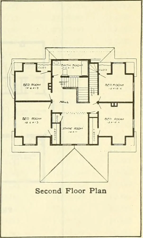 An illustration from Radford's combined house and barn plan book, 1908, leaf 110