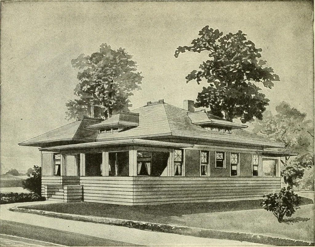 An illustration from Radford's combined house and barn plan book, 1908, leaf 111