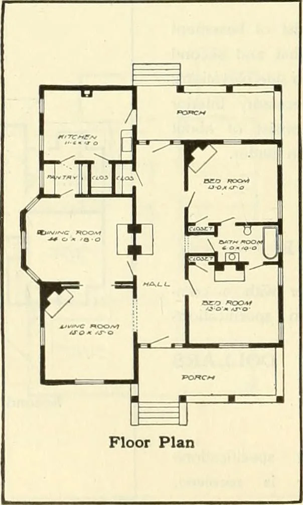 An illustration from Radford's combined house and barn plan book, 1908, leaf 111