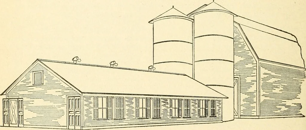 An illustration from Radford's combined house and barn plan book, 1908, leaf 119