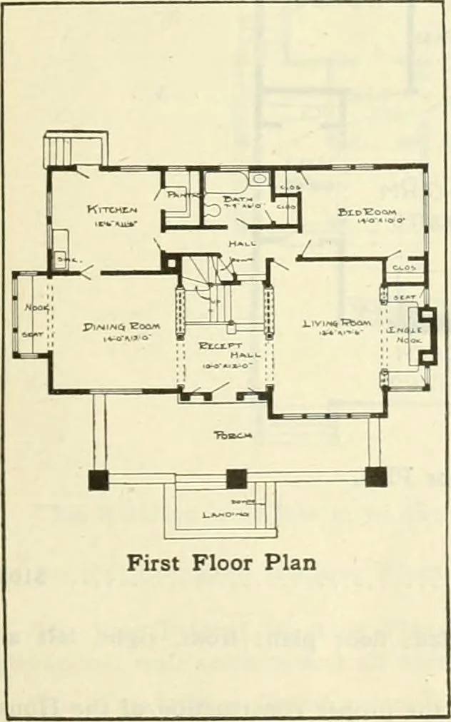 An illustration from Radford's combined house and barn plan book, 1908, leaf 12