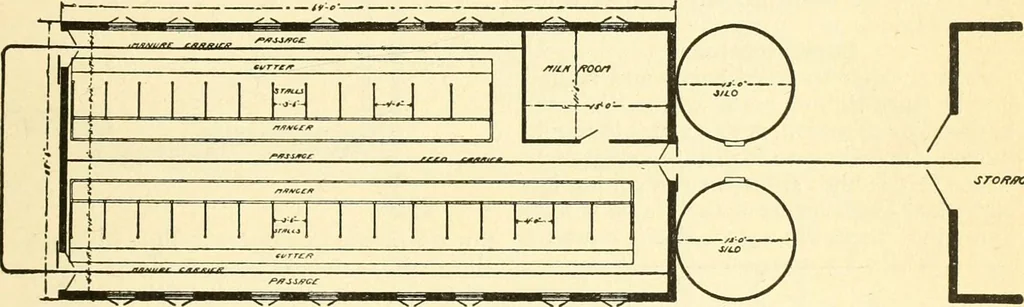 An illustration from Radford's combined house and barn plan book, 1908, leaf 120