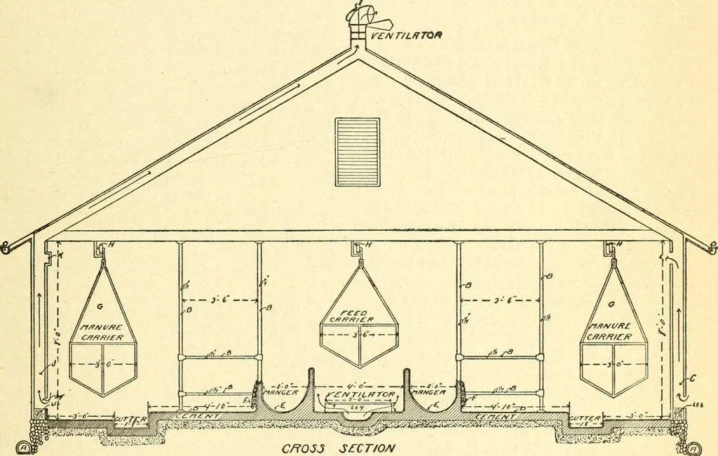 An illustration from Radford's combined house and barn plan book, 1908, leaf 122
