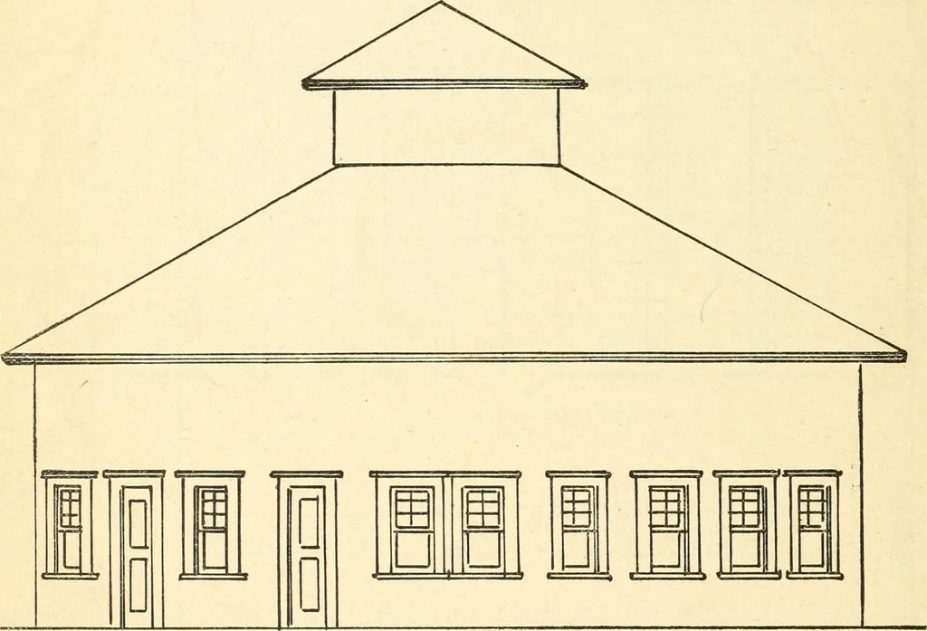 An illustration from Radford's combined house and barn plan book, 1908, leaf 129