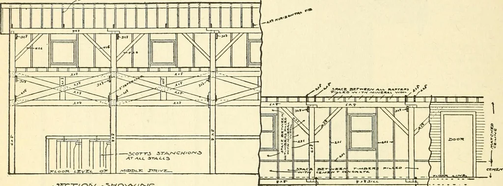 An illustration from Radford's combined house and barn plan book, 1908, leaf 135