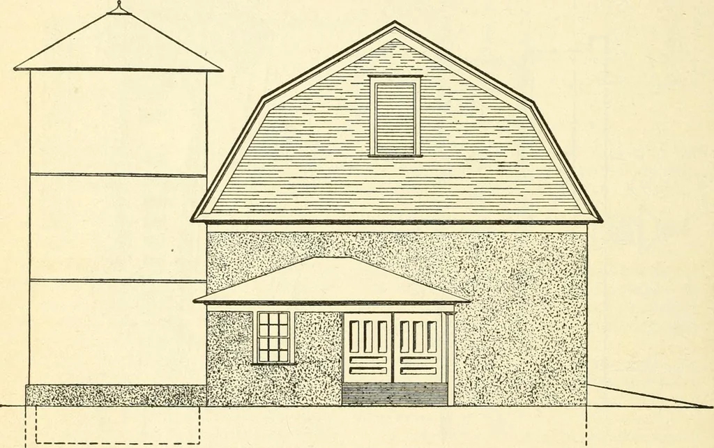 An illustration from Radford's combined house and barn plan book, 1908, leaf 137