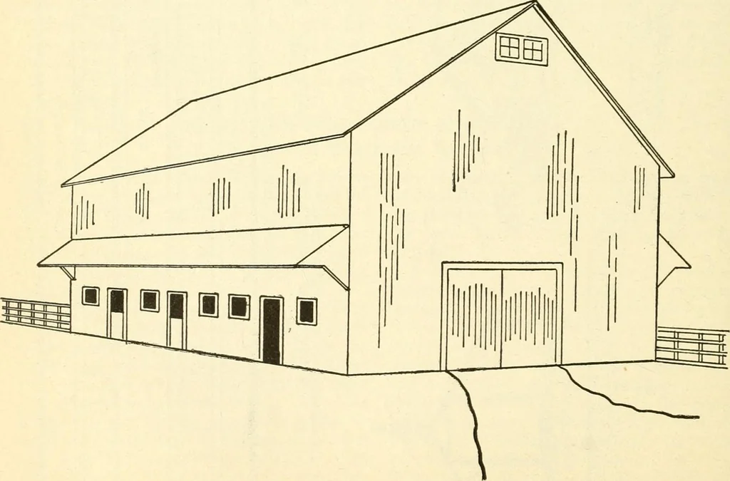 An illustration from Radford's combined house and barn plan book, 1908, leaf 141