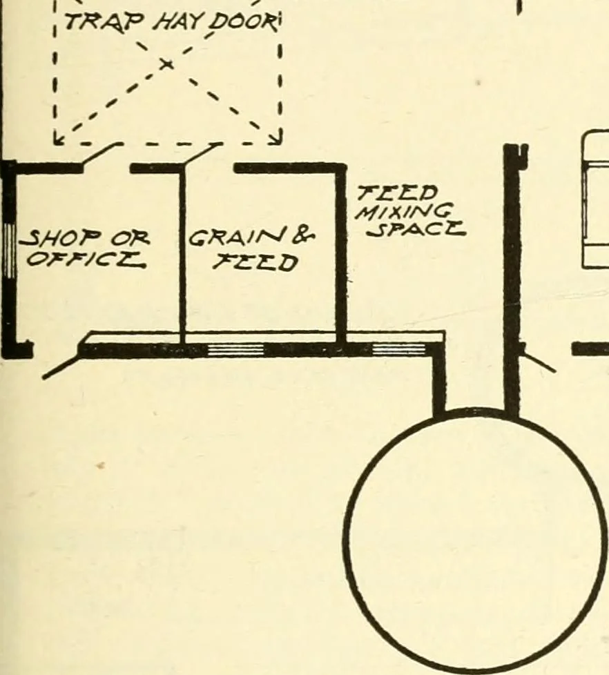 An illustration from Radford's combined house and barn plan book, 1908, leaf 144