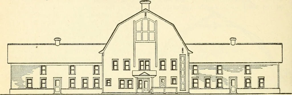 An illustration from Radford's combined house and barn plan book, 1908, leaf 147
