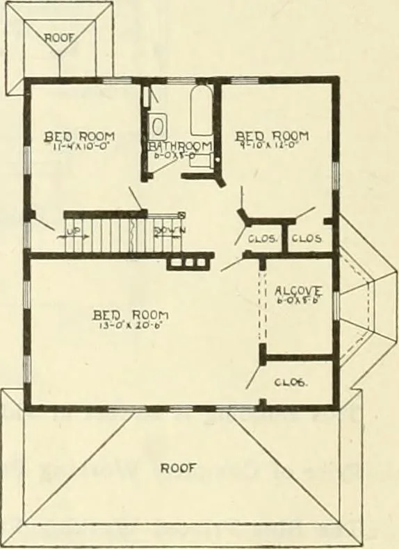 An illustration from Radford's combined house and barn plan book, 1908, leaf 15