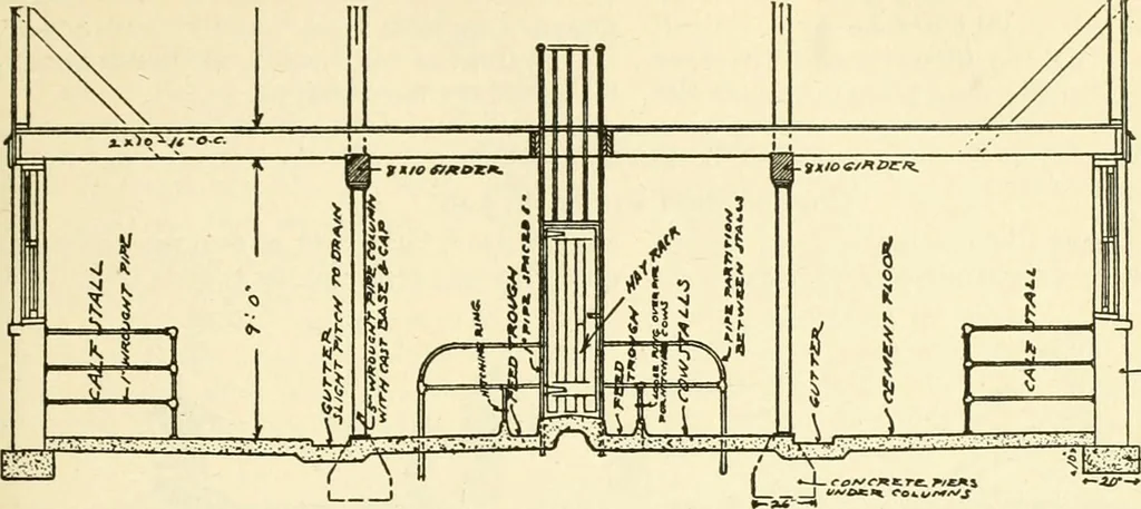 An illustration from Radford's combined house and barn plan book, 1908, leaf 152