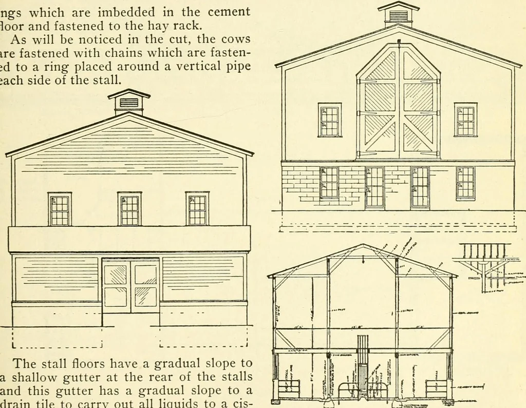 An illustration from Radford's combined house and barn plan book, 1908, leaf 152