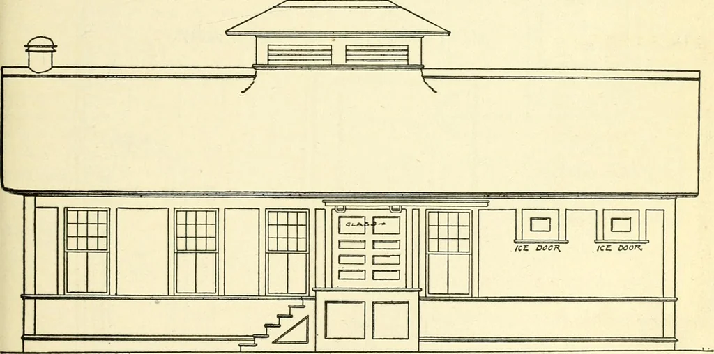 An illustration from Radford's combined house and barn plan book, 1908, leaf 154