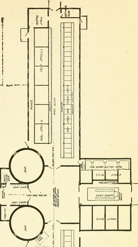 An illustration from Radford's combined house and barn plan book, 1908, leaf 172