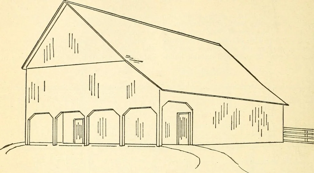 An illustration from Radford's combined house and barn plan book, 1908, leaf 181
