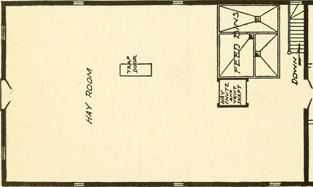 An illustration from Radford's combined house and barn plan book, 1908, leaf 199