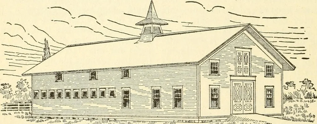 An illustration from Radford's combined house and barn plan book, 1908, leaf 201