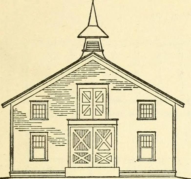 An illustration from Radford's combined house and barn plan book, 1908, leaf 202