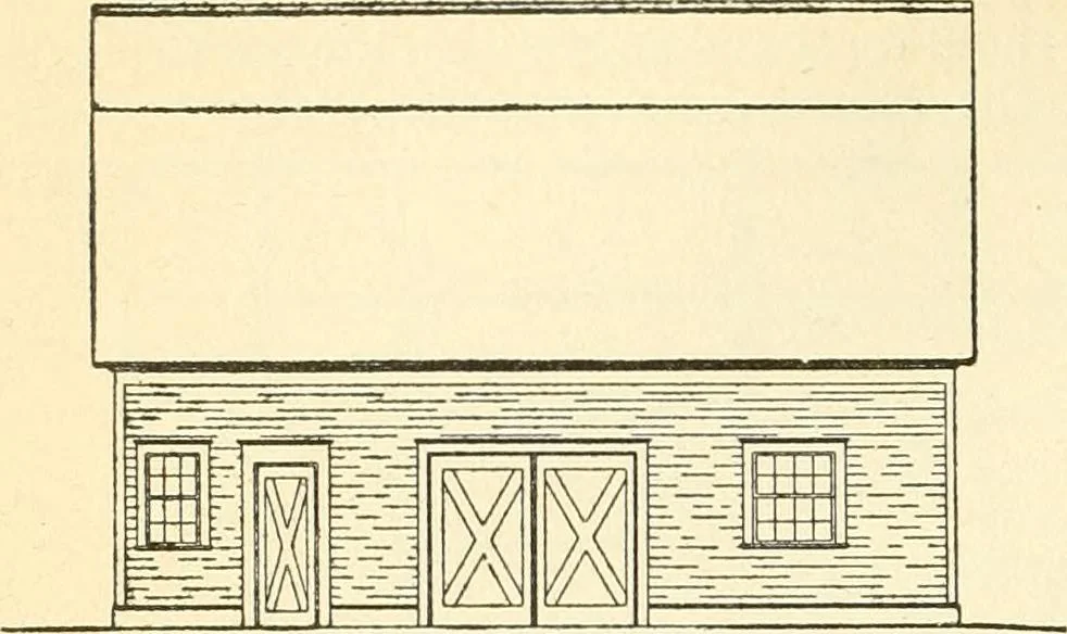 An illustration from Radford's combined house and barn plan book, 1908, leaf 205