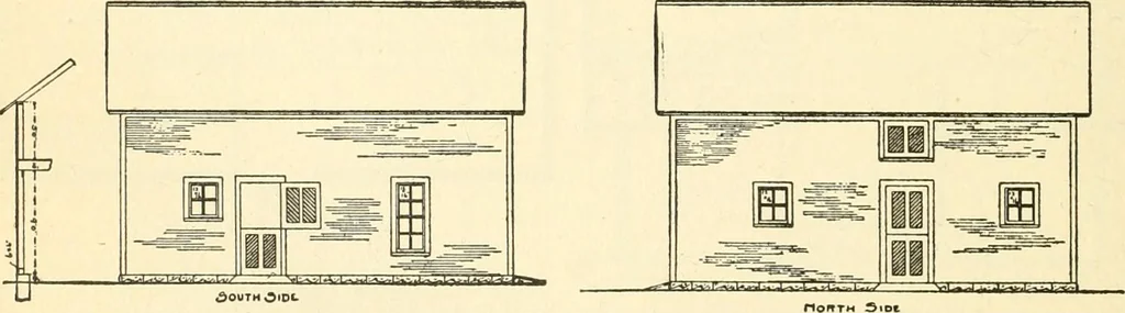 An illustration from Radford's combined house and barn plan book, 1908, leaf 207