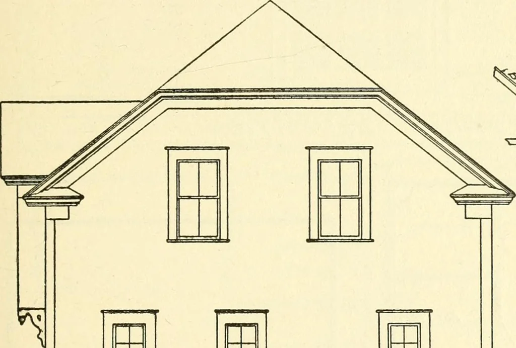 An illustration from Radford's combined house and barn plan book, 1908, leaf 208