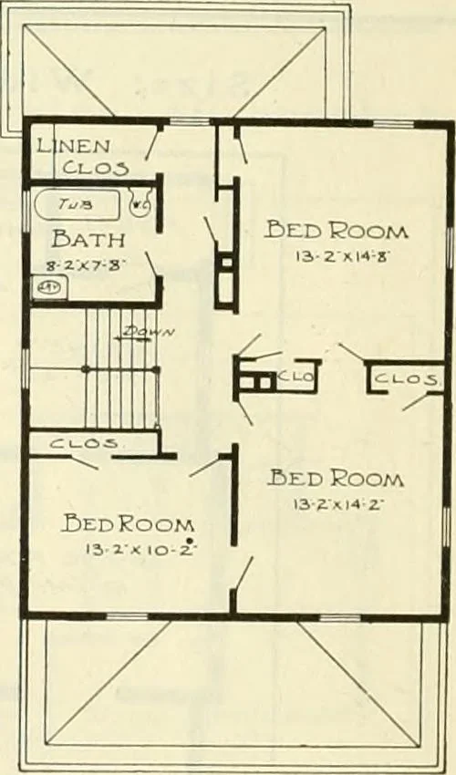 An illustration from Radford's combined house and barn plan book, 1908, leaf 21