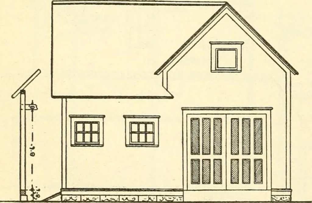 An illustration from Radford's combined house and barn plan book, 1908, leaf 213