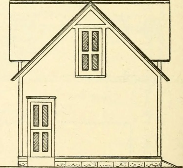 An illustration from Radford's combined house and barn plan book, 1908, leaf 213